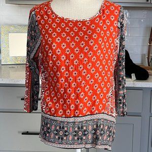 Lucky Brand Knit Top in Great Fall Color Story Size Medium